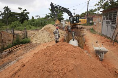 notícia: Obras de pavimentação avançam em Mosqueiro e trazem melhorias a moradores