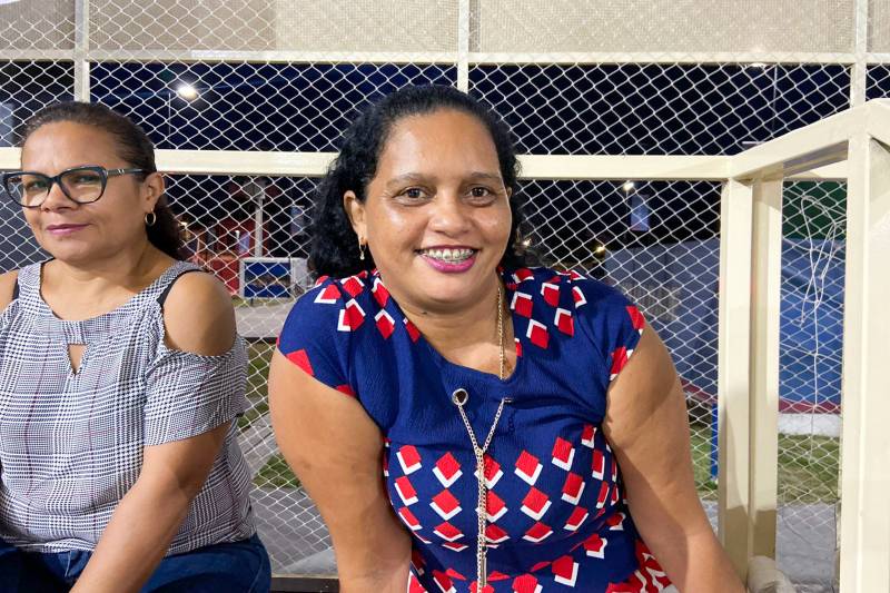 Vanessa Cardoso, dona de casa, moradora da Terra Firme, trouxe a família para a programação. 