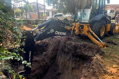 notícia: Cosanpa inicia serviços de perfuração de novo poço, em Icoaraci