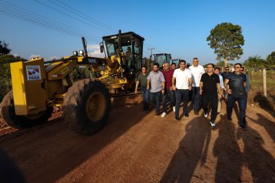 notícia: Estado inicia obras de pavimentação da vicinal Cuamba, que liga Monte Alegre a Alenquer