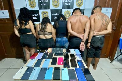 notícia: Polícia Civil prende cinco suspeitos de furto e recupera 32 celulares durante o carnaval em Óbidos