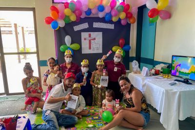 notícia: Hospital Regional do Marajó antecipa a comemoração de Páscoa com usuários pediátricos internados