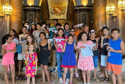 notícia: Crianças e adolescentes da UsiPaz Bengui visitam Museu do Estado do Pará