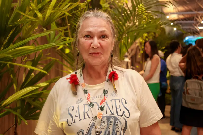 Ângela Marigoli- professora e pesquisadora ambiental, veio de São Paulo, primeira vez em Belém