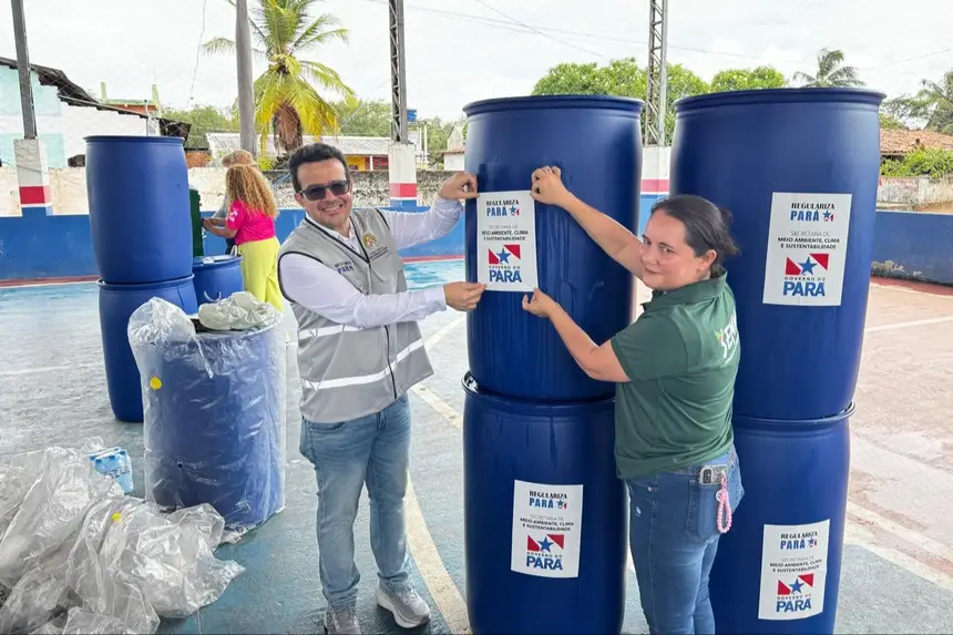 Secretário Rodolpho com a Secretaria Josiane em Algoodoal