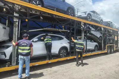 notícia: Fiscalização da Sefa retém veículos importados por irregularidade documental no nordeste paraense