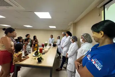 notícia: 'Sextou na Pediatria' oferece lanche saudável e sustentável para crianças internadas no PSRM