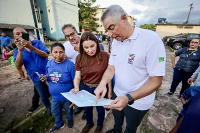 notícia: Governadora Hana Ghassan vistoria obras do “Asfalto Por Todo o Pará” no Tapanã, em Belém