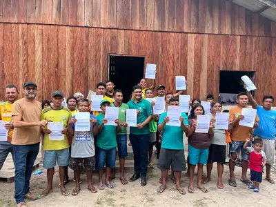 notícia: Com apoio da Emater, indígenas de Aveiro recebem recursos para produzir alimentos 