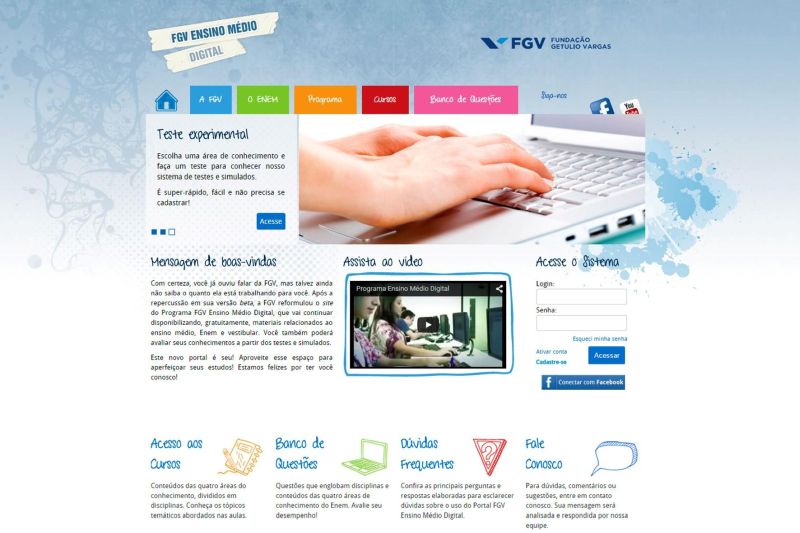 notícia: A plataforma Ensino Médio Digital da FGV oferece preparação para o Enem