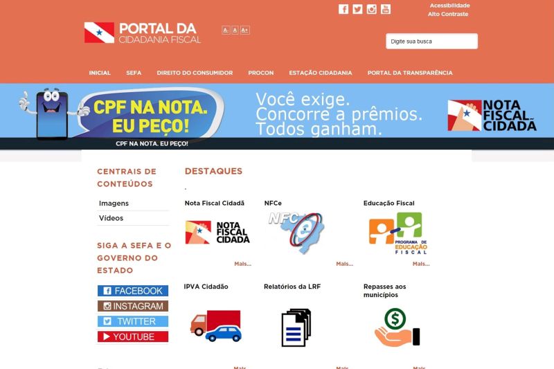 notícia: Secretaria da Fazenda lança Portal da Cidadania Fiscal