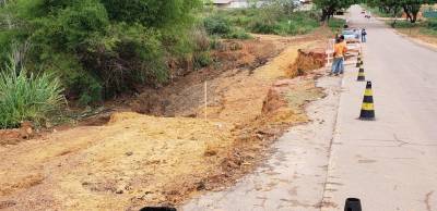 notícia: Erosão provocada por fortes chuvas está sendo recuperada em Paragominas