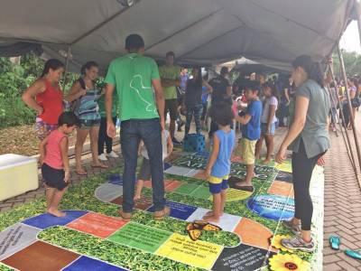 notícia: Crianças participam de atividades no novo Parque do Utinga