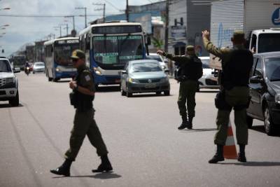 galeria: Operação Ônibus Seguro coíbe a criminalidade no bairro do Barreiro, em Belém