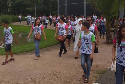 notícia: Estudantes de Santa Maria do Pará visitam Mangal das Garças