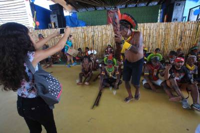 galeria: Na semana indígena, oficinas do Biizu reforçam o papel social da comunicação