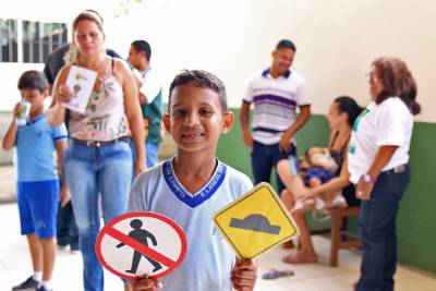 notícia: Detran participa da Semana Cultural na Escola Lírios do Campo