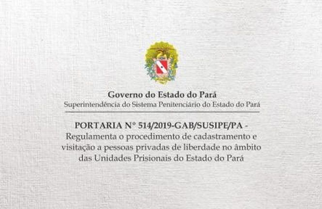A Superintendência do Sistema Penitenciário do Estado do Pará (Susipe) regulamentou um novo modelo padrão de cadastramento e visitação de pessoas a privados de liberdade no âmbito das Unidades Prisionais do Estado.

FTO; DIVULGAÇÃO / SUSIPE
DATA: 10.05.2-19
BELÉM - PARÁ <div class='credito_fotos'>Foto: Divulgação   |   <a href='/midias/2019/originais/476f965c-5859-4d56-ba3a-dc2eb885f373.jpg' download><i class='fa-solid fa-download'></i> Download</a></div>