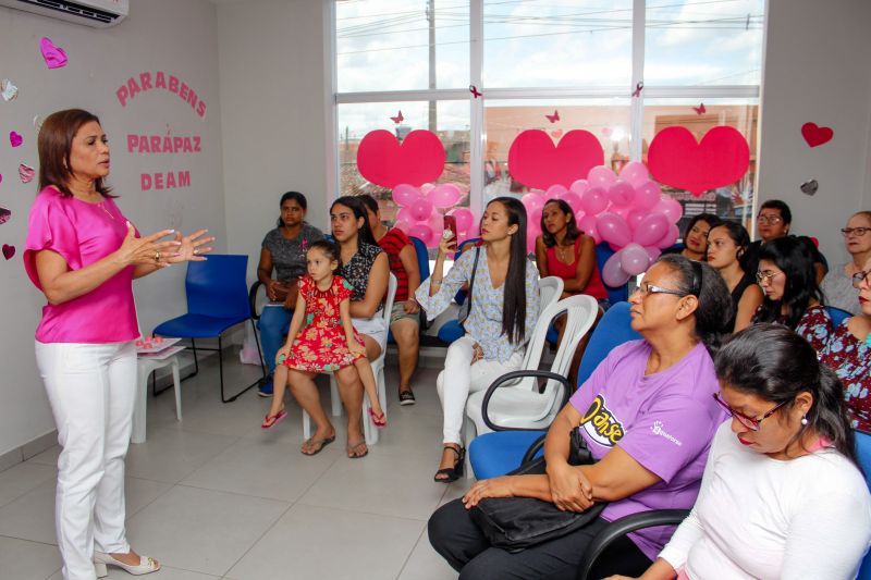 Quase 800 casos atendidos em um ano de funcionamento da Delegacia Especializada no Atendimento à Mulher (Deam) de Ananindeua. <div class='credito_fotos'>Foto: Ana Paula Lima / Ascom ParáPaz   |   <a href='/midias/2019/originais/5603_a1e685c2-7d39-f1d0-0621-fa89f1d401d0.jpg' download><i class='fa-solid fa-download'></i> Download</a></div>