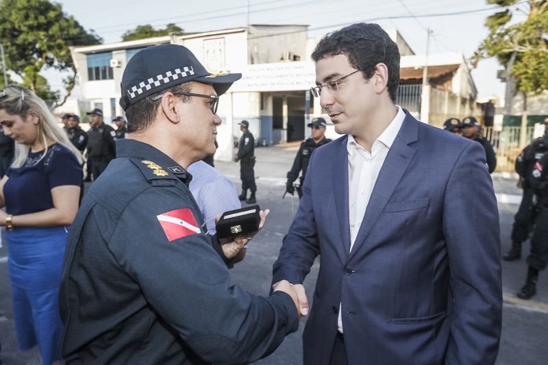 omando de Policiamento Regional VII, sediado em Capanema, no nordeste paraense, completou 12 anos de criação nesta quinta-feira (31), atendendo à população de 19 municípios. O governador do Pará em exercício, Lúcio Vale, participou da celebração, ao lado do ouvidor-geral do Estado, Arthur Houat; do deputado estadual Antônio Tonheiro, e dos prefeitos Chico Neto, de Capanema; Leonardo Vale, de Cachoeira do Piriá; Isaías Neto, de Viseu, e Renata Sousa, de Primavera. <div class='credito_fotos'>Foto: Marcelo Seabra / Ag. Pará   |   <a href='/midias/2019/originais/5622_2f5dec23-d6c8-16e3-fe9c-b46c750a36b0.jpg' download><i class='fa-solid fa-download'></i> Download</a></div>