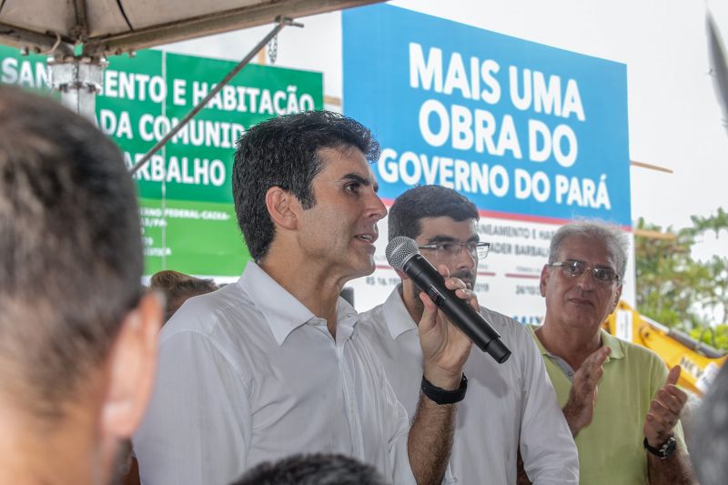 Mais de 20 mil pessoas serão beneficiadas com obras de saneamento, infraestrutura e tratamento de esgoto no conjunto habitacional Jader Barbalho, no Aurá, em Ananindeua. O Governo do Pará, através da Companhia de Habitação do Estado (Cohab), retomou as obras do Programa de Aceleração do Crescimento (PAC).  <div class='credito_fotos'>Foto: Marco Santos / Ag. Pará   |   <a href='/midias/2019/originais/5643_03e9522f-4be2-d007-aade-9ddd571a66de.jpg' download><i class='fa-solid fa-download'></i> Download</a></div>