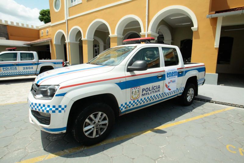 No domingo (10), 694 locais de prova distribuídos em 75 municípios do Pará contarão com a atuação reforçada de policiais militares.
Na foto:   <div class='credito_fotos'>Foto: Ricardo Amanajás / Ag. Pará   |   <a href='/midias/2019/originais/5649_288e44f4-7ab4-f199-640d-2012a81437fd.jpg' download><i class='fa-solid fa-download'></i> Download</a></div>