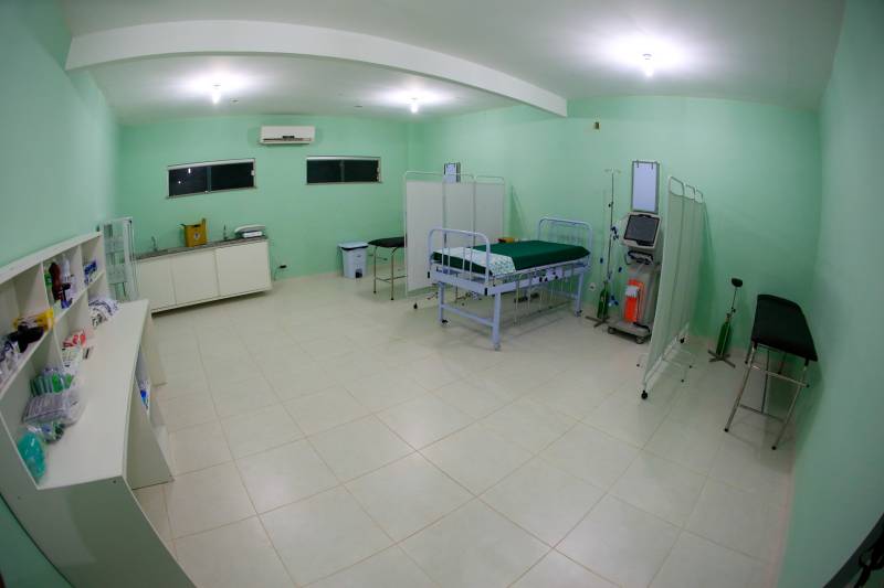Interior da Unidade Mista de Saúde, inaugurada em Moju