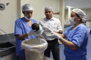 galeria: Hospitais públicos do Pará oferecem banho de ofurô para recém-nascidos