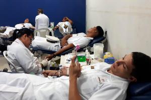 notícia: Campanha atrai 150 voluntários para reforçar estoque de doação de sangue 