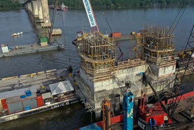 galeria: Setran conclui mastro central da ponte rio Moju em setembro