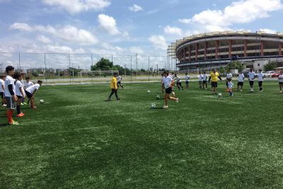 notícia: Projeto Gol do Brasil tem aula inaugural em Belém