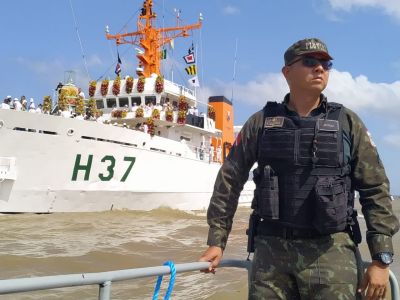 notícia: Polícia Militar reforça segurança na Romaria Fluvial