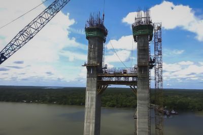 galeria: Setran inicia instalação de cabos estais da ponte Rio Moju