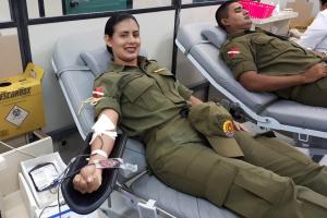 galeria: Militares doam sangue em comemoração ao aniversário da unidade e da PM