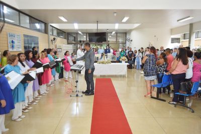 notícia: Visita da imagem peregrina de Nossa Senhora de Nazaré abre atividades do Hospital Metropolitano