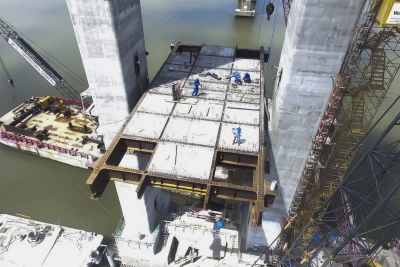 notícia: Setran inicia instalação de cabos estais da ponte Rio Moju