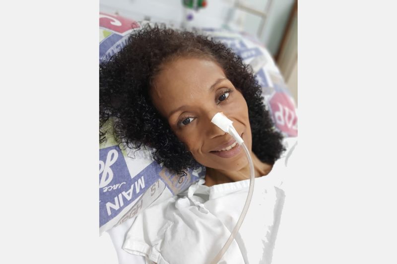 Paciente Leidiane Soares, atendida no Hospital Ophir Loyola há quase dois meses