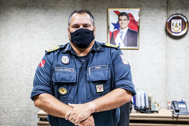 Na foto; Coronel Dilson JÃºnior - Comando Geral da PolÃ­cia Militar do ParÃ¡. <div class='credito_fotos'>Foto: Bruno Cecim / Ag.Pará   |   <a href='/midias/2020/originais/7105_562dbe25-cfed-6aa7-6b0e-2489911d571d.jpg' download><i class='fa-solid fa-download'></i> Download</a></div>