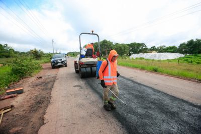 notícia: Setran vistoria obras em frentes de trabalho no Nordeste Paraense