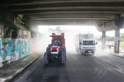 notícia: Principais avenidas de Belém recebem desinfecção contra a covid-19