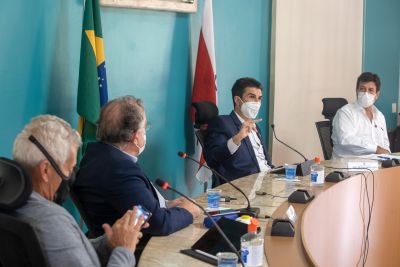 notícia: Ex-ministro da Saúde, Luiz Mandetta, participa de agenda de trabalho com o governador Helder Barbalho