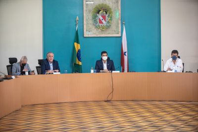 galeria: Ex-ministro da Saúde, Luiz Mandetta, participa de agenda de trabalho com o governador Helder Barbalho