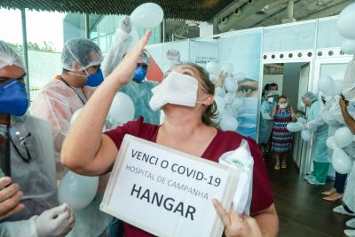 notícia: Em 15 meses, Hospital de Campanha, no Hangar, atende mais de 7 mil