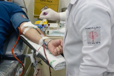 notícia: Hemopa recebe doadores voluntários de sangue durante a pandemia