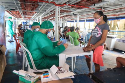 notícia: Navio da Policlínica Itinerante realiza 206 atendimentos no primeiro dia em Ponta de Pedras