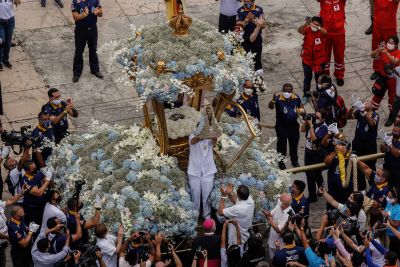 galeria: Chegada de Nossa Senhora de Nazaré na Basílica de Nazaré