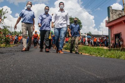 galeria: Estado vistoria obras de pavimentação na cidade de Santo Antônio do Tauá