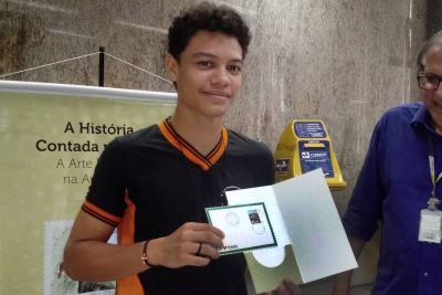 notícia: Aluno de escola estadual vence concurso de selos do Museu Goeldi 