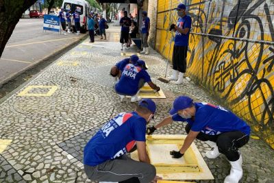notícia: Internos demarcam novas paradas de ônibus em Belém