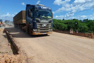 notícia: Tráfego para caminhões é liberado na PA-150, em Tailândia 